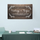 Rustisch Vintage Wood Elegant Country Boerderij Bo Spandoek (Beurs)