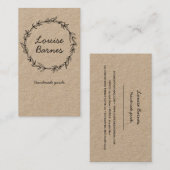 Rustisch visitekaartje (Voorkant / Achterkant)