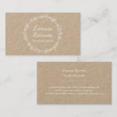 Rustisch visitekaartje (Voorkant / Achterkant)