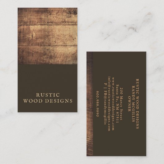 Rustisch Visitekaartje (Voorkant / Achterkant)