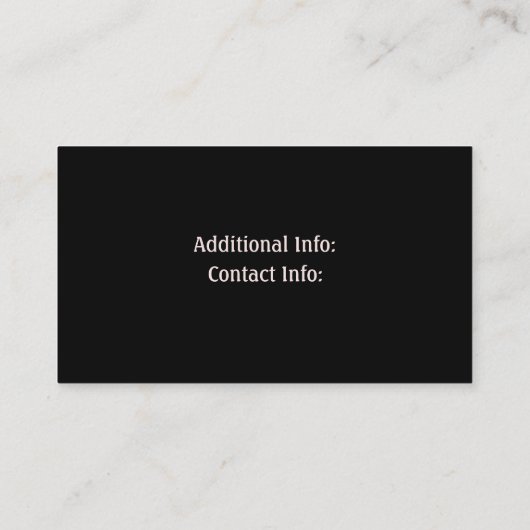 Rustisch Visitekaartje (Achterkant)