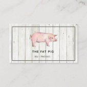 Rustisch Visitekaartje BBQ Resturant Pork (Voorkant)
