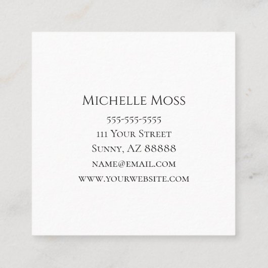 Rustisch Visitekaartje met zonnebloem, geel (Achterkant)