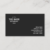 Rustisch Visitekaartje voor catering-Chef Cafe (Achterkant)