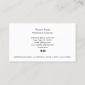 Rustisch Visitekaartje voor de bouw van tapijten (Achterkant)