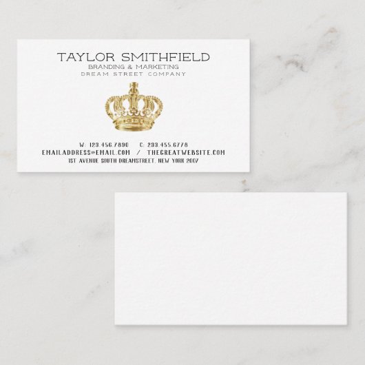 Rustisch Visitekaartje voor goudgewassen (Voorkant / Achterkant)