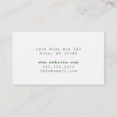 Rustisch Visitekaartje voor minimale lettertypefou (Achterkant)