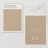 Rustisch Visitekaartje voor modern kraft-draagbeel (Voorkant / Achterkant)