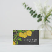 Rustisch visitekaartje voor organische citroenkart (Staand voorkant)