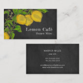 Rustisch visitekaartje voor organische citroenkart (Voorkant / Achterkant)