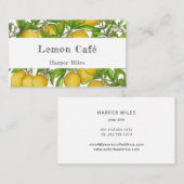 Rustisch visitekaartje voor waterverf-citroenen (Voorkant / Achterkant)