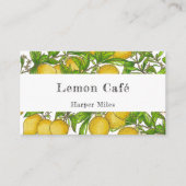 Rustisch visitekaartje voor waterverf-citroenen (Voorkant)