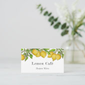 Rustisch visitekaartje voor waterverf-citroenen (Staand voorkant)