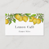 Rustisch visitekaartje voor waterverf-citroenen (Voorkant)