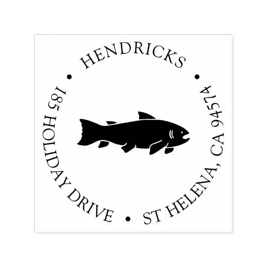 Rustisch visretouradres  zelfinktende stempel (Design)