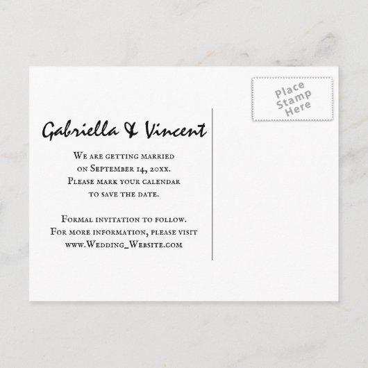 Rustisch Vloerland Western Opslaan datum Aankondigingskaart (Achterkant)