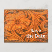 Rustisch Vloerland Western Opslaan datum Aankondigingskaart (Voorkant)