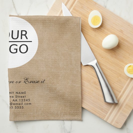 Rustisch voeg de Bevordering van het Bedrijf van d Theedoek (Quarter Fold)