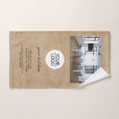 Rustisch Voeg je foto Aangepaste tekstpromotie voo Handdoek (Handdoek)