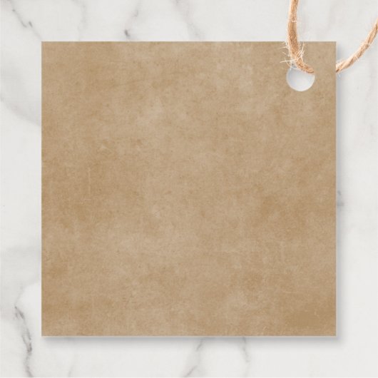 Rustisch Voeg je Logo Aangepaste tekstfotopromotie Bedankjes Labels (Achterkant)