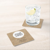 Rustisch Voeg je Logo aangepaste tekstpromotie toe Kartonnen Onderzetters (Insitu)