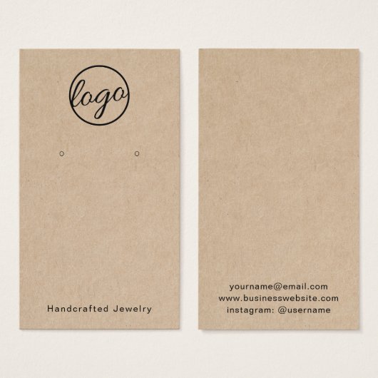 Rustisch Voeg je Logo Kaart Eigen Houder toe (Voorkant /achterkant)