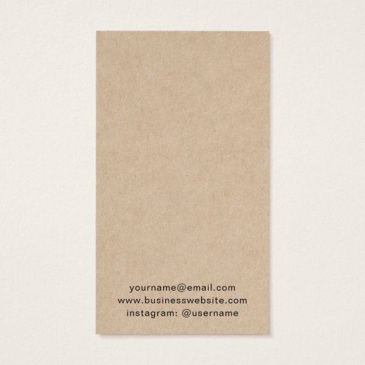 Rustisch Voeg je Logo Kaart Eigen Houder toe (Achterkant)