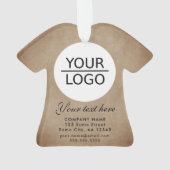 Rustisch Voeg je Logo met Aangepaste tekstpromotie Ornament (achterkant)