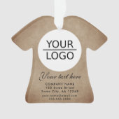 Rustisch Voeg je Logo met Aangepaste tekstpromotie Ornament (voorkant)