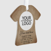 Rustisch Voeg je Logo met Aangepaste tekstpromotie Ornament (voorkant)