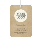 Rustisch Voeg je Logo toe met Aangepaste tekstprom Luchtverfrisser (Voorkant)