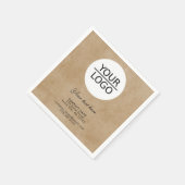 Rustisch Voeg je Logo toe met Aangepaste tekstprom Servet (Hoek)