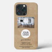Rustisch voeg uw Foto van het Bedrijf van de Tekst Case-Mate iPhone Case (Achterkant)
