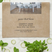 Rustisch voeg uw Foto van het Bedrijf van de Tekst Theedoek (Gevouwen)