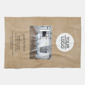 Rustisch voeg uw Foto van het Bedrijf van de Tekst Theedoek (Horizontaal)