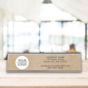 Rustisch voeg uw Informatie van het Bedrijf van de Bureau Naambordje