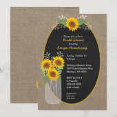 Rustisch vrijgezellenfeest/baby shower kaart (Voorkant / Achterkant)