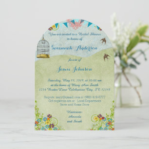 Rustisch Vrijgezellenfeest Birdcage Bunting Kaart