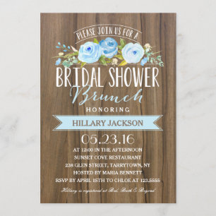 Rustisch Vrijgezellenfeest Bridal Shower-uitnodi Kaart