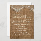 Rustisch Vrijgezellenfeest Burlap en ras Kaart (Voorkant / Achterkant)