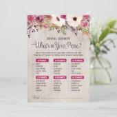 Rustisch Vrijgezellenfeest game Wat zit er in je t Kaart (Staand voorkant)