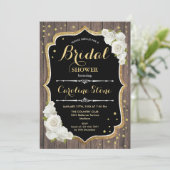 Rustisch Vrijgezellenfeest - Houtwitte rozen Kaart (Staand voorkant)