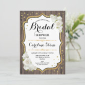 Rustisch Vrijgezellenfeest - Houtwitte rozen Kaart (Staand voorkant)