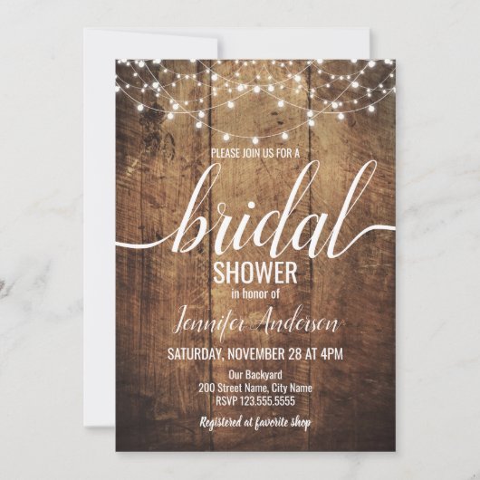 Rustisch Vrijgezellenfeest Kaart (Voorkant)