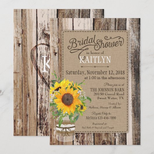 Rustisch Vrijgezellenfeest Kaart (Voorkant / Achterkant)