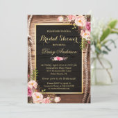 Rustisch Vrijgezellenfeest — Knot Floral Wrap Kaart (Staand voorkant)