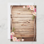 Rustisch Vrijgezellenfeest — Knot Floral Wrap Kaart (Achterkant)