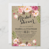 Rustisch Vrijgezellenfeest/kraftpapier textuur bg Kaart (Voorkant)