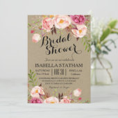 Rustisch Vrijgezellenfeest/kraftpapier textuur bg Kaart (Staand voorkant)