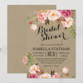 Rustisch Vrijgezellenfeest/kraftpapier textuur bg Kaart (Voorkant / Achterkant)